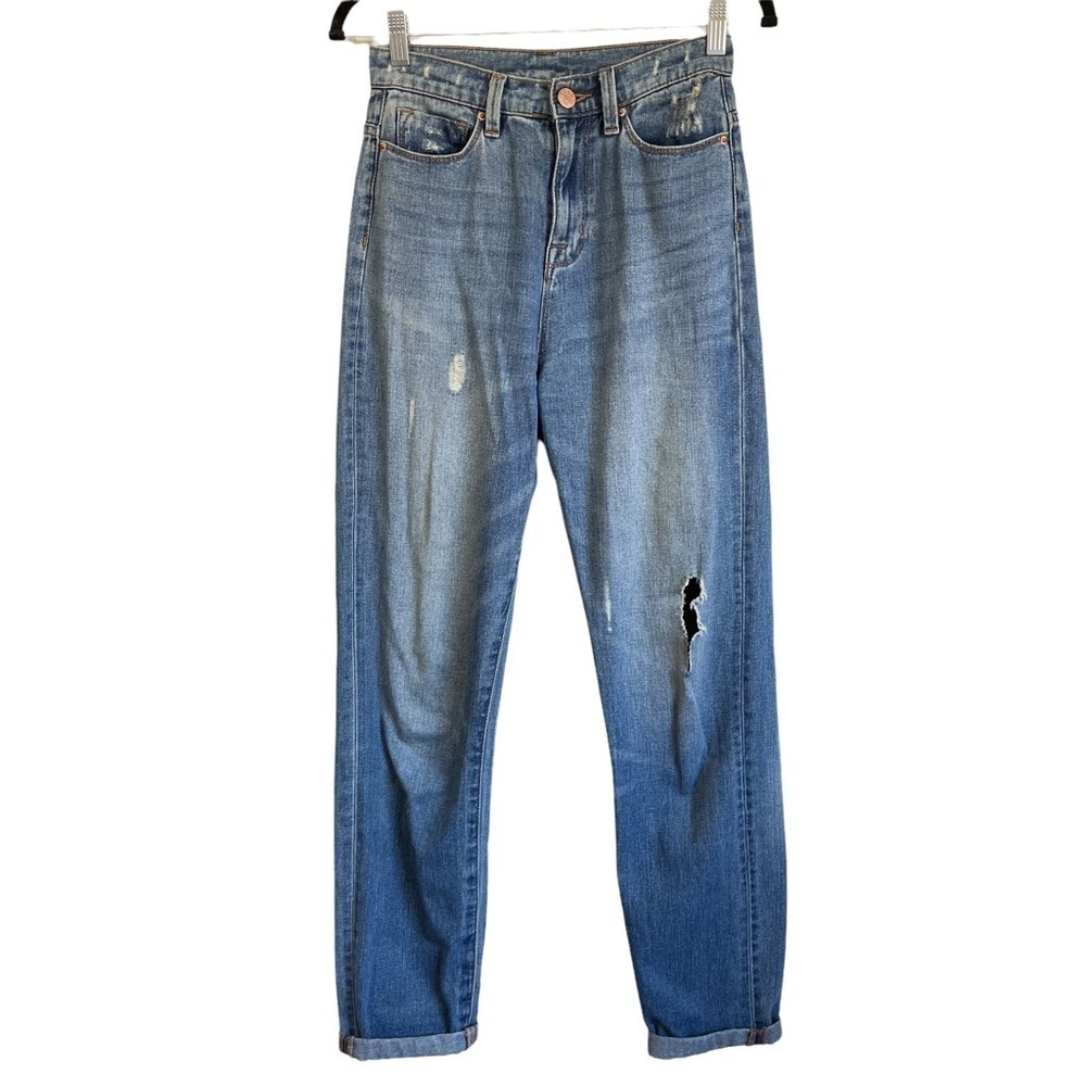 BDG Urban Outfitters Mom High Rise Denim Cuffed Distressed Jean